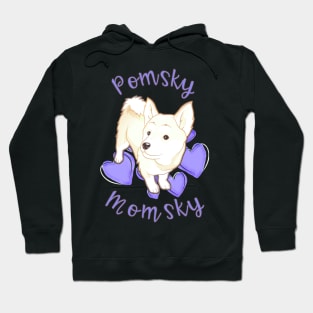 Pomsky Momsky White Haired Pomsky Mom Hoodie